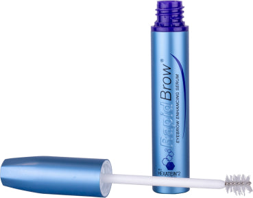 Dermaconcepts RapidBrow eyebrow enhancing serum bottle with applicator brush for fuller, thicker eyebrows.