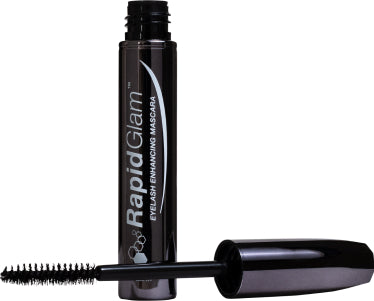 Dermaconcepts RapidGlam Lash Enhancing Macserum bottle with applicator brush for fuller, healthier lashes.