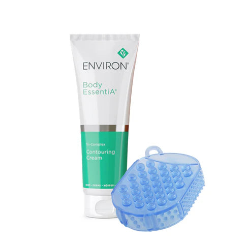 Environ Tri-Complex Body Contouring Cream in a 125ml jar, featuring a smooth, cream texture for body contouring and skin firming.