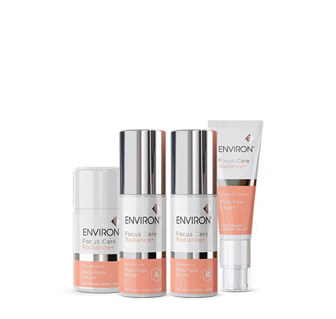 Environ Radiance+ Kit for pigmentation includes all Radiance+ skincare products for brightening and skin tone improvement.