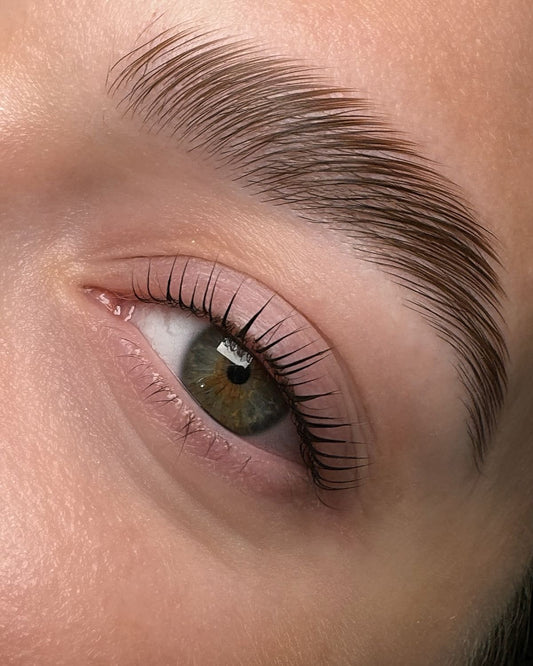 Skin by Jacqueline brow and lash enhancement in Scottsdale with lifted lashes and polished brows.
